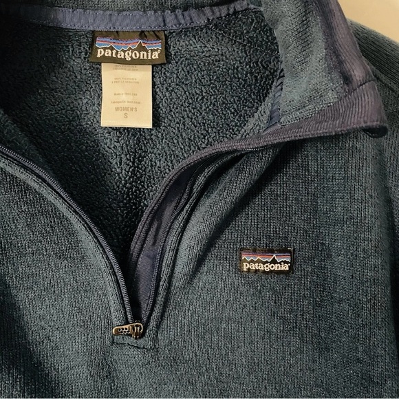 Patagonia Women’s Better Sweater Fleece Pullover S Blue 1/4 Zip Outdoor Hiking - Picture 2 of 6